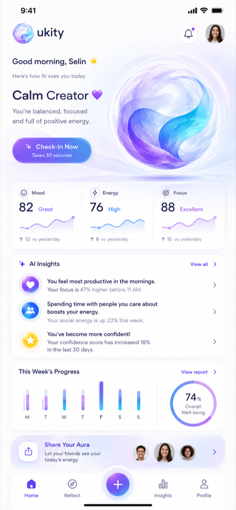 Ukity app — your identity home screen